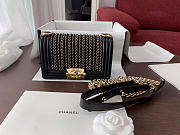 Chanel Leboy Chain bag Braided vertical Black - 6
