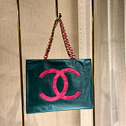 Chanel Shopping Bag Fashion Chain Bag Dark Green 41cm - 5