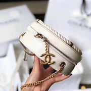 Chanel Cruise Ship Small Round Bag White/ Black - 3