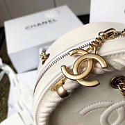 Chanel Cruise Ship Small Round Bag White/ Black - 5