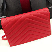 YSL Small ENVELOPE Bag Caviar Skin Red 19cm - 3