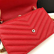 YSL Small ENVELOPE Bag Caviar Skin Red 19cm - 6