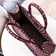 DIOR Large BOOK TOTE Burgundy Oblique Embroidery M1286 41.5cm - 4