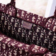 DIOR Large BOOK TOTE Burgundy Oblique Embroidery M1286 41.5cm - 5