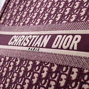 DIOR Large BOOK TOTE Burgundy Oblique Embroidery M1286 41.5cm - 3