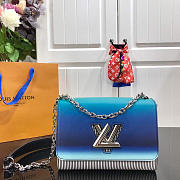 LOUIS VUITTON Blue Stripe TWIST 23cm  - 1