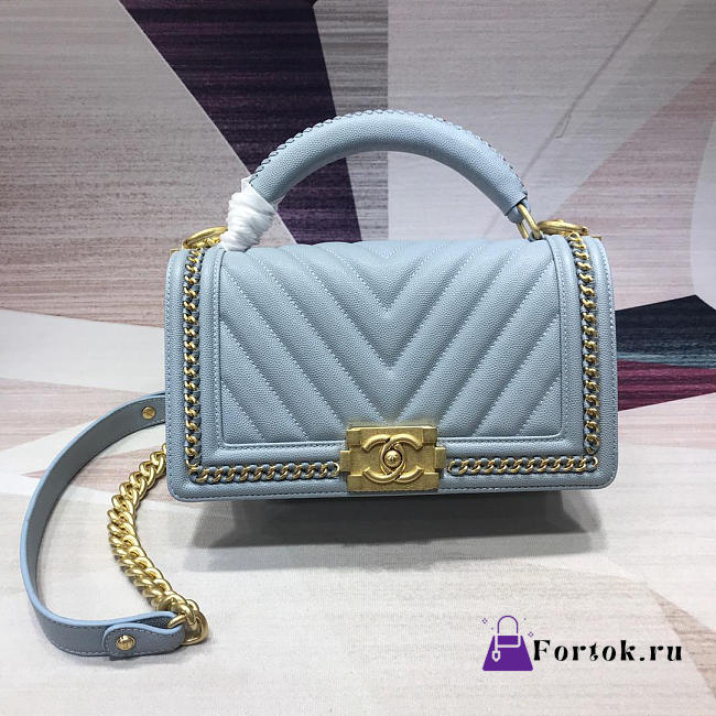 Chanel Leboy Bag Blue 25cm - 1