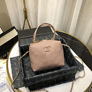 Chanel Handbag Cowhide Pink 20cm - 1