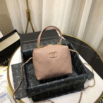 Chanel Handbag Cowhide Pink 20cm