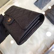 Chanel classic long lychee wallet black 10.5cm - 6