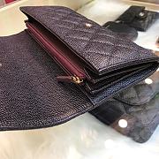 Chanel classic long lychee wallet black 10.5cm - 2