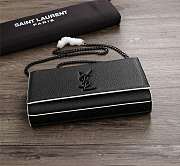 YSL Caviar Cowhide Ball Embossing Black 23cm - 2