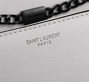 YSL Caviar Cowhide Ball Embossing White 23cm - 3