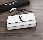 YSL Caviar Cowhide Ball Embossing White 23cm - 4