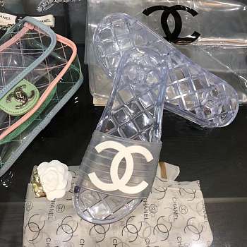 Chanel White Slippers