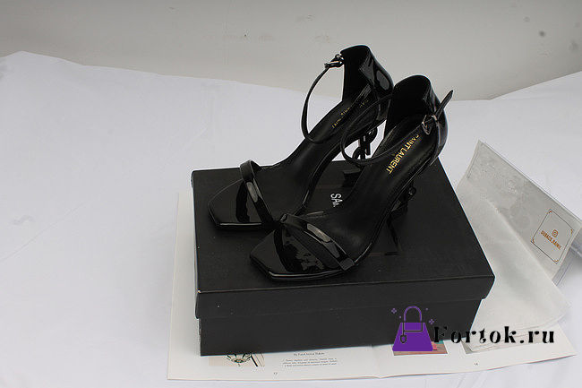 Ysl Opyum Sandals In All Black 110mm - 1