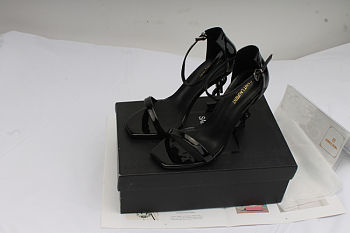 Ysl Opyum Sandals In All Black 110mm