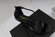 Ysl Opyum Sandals In All Black 110mm - 3