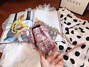 Chanel 2019ss Woolen Pearl Bag Pink - 6