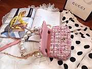 Chanel 2019ss Woolen Pearl Bag Pink - 2