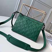 LOUIS VUITTON Embossing Monogram Empreinte Cowhide Green 23cm - 1