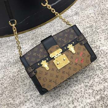 LOUIS VUITTON TRUNK CLUTCH Canvas Printing Handbag