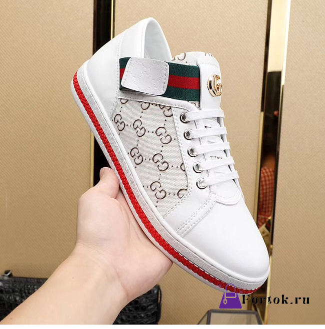 Gucci Man Shoes White And Black - 1