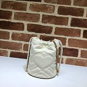 GUCCI White GG Marmont Gold Vuckle Leather - 3