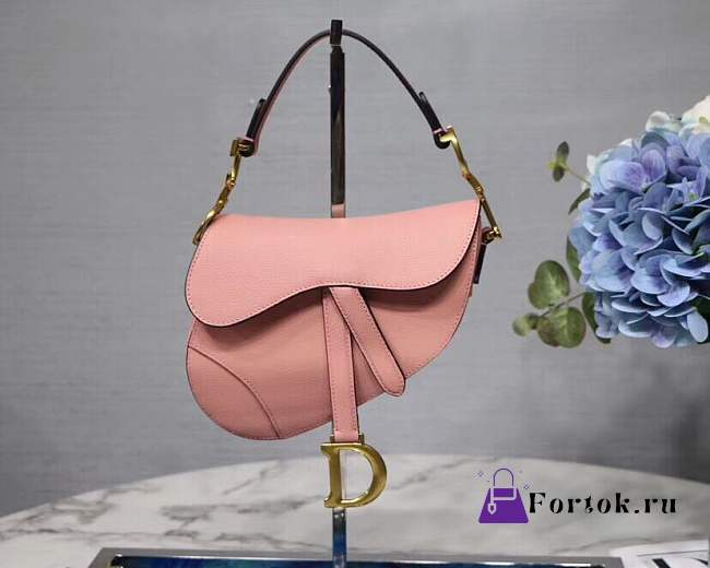 Dior Saddle Bag Original Leather Pink 26cm - 1