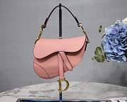 Dior Saddle Bag Original Leather Pink 26cm - 1