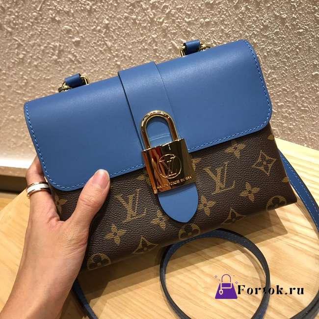 LOUIS VUITTON Locky Postman Package Blue 20.5cm  - 1
