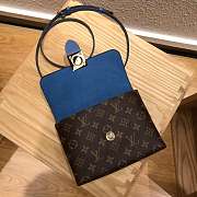 LOUIS VUITTON Locky Postman Package Blue 20.5cm  - 4
