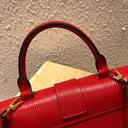 LOUIS VUITTON Locky Postman Package Handbag Red 20.5cm  - 5
