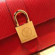 LOUIS VUITTON Locky Postman Package Handbag Red 20.5cm  - 4