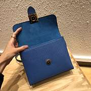 LOUIS VUITTON Handbag Locky Postman Package Blue 20.5cm - 6