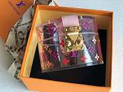LOUIS VUITTON Transparent Storage Box GI0203 Pink 20cm - 1
