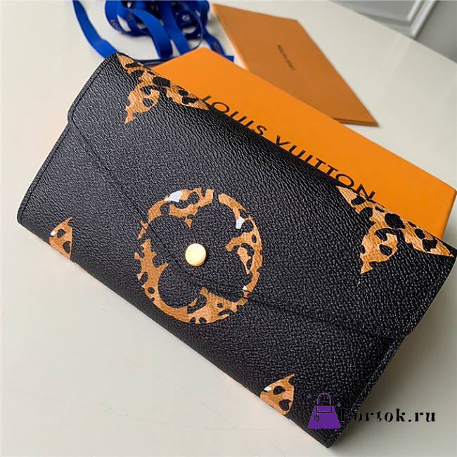 LOUIS VUITTON Sarah Wallet Black M60531 19cm - 1