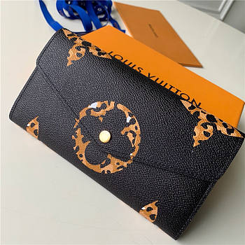 LOUIS VUITTON Sarah Wallet Black M60531 19cm