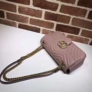 Gucci GG Marmont Matelassé Shoulder Bag Dusty Pink 443497 26cm - 2