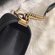 Chanel Medium Quilted Caviar Boy Bag Black Gold 28CM - 6