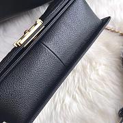 Chanel Medium Quilted Caviar Boy Bag Black Gold 28CM - 3
