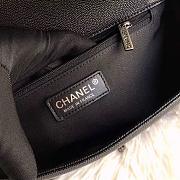 Chanel Medium Quilted Caviar Boy Bag Black Silver 28cm - 5