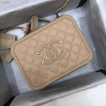 Chanel Vanity Bag All Beige 21cm