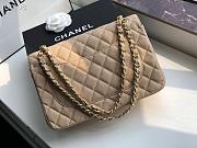 CHANEL Leather Flap Bag Gold/Silver Beige Large 30cm  - 5