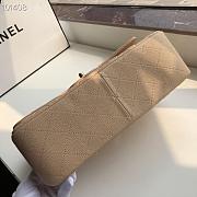 CHANEL Leather Flap Bag Gold/Silver Beige Large 30cm  - 4