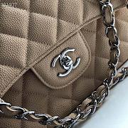 CHANEL Leather Flap Bag Gold/Silver Beige Large 30cm  - 3
