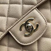CHANEL Leather Flap Bag Gold/Silver Beige Large 30cm  - 2