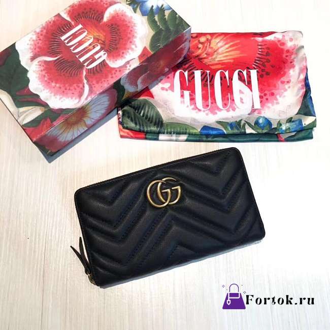 Gucci GG Marmont zip around wallet 19.5cm - 1