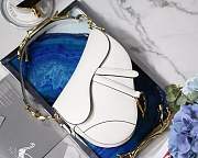 Dior Saddle Bag Original Leather White - 1