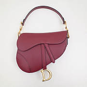 Dior Saddle Bag Original Leather Rose Red M0446 26cm - 1